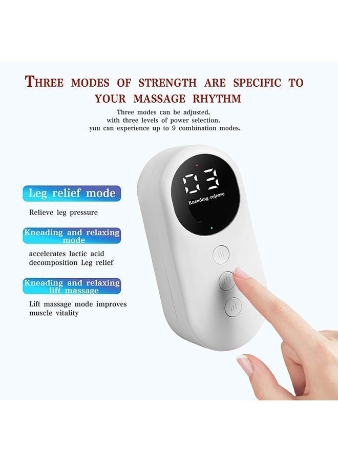 WINEENEE Leg Air Compression Massager with Heat, 3 Massage Modes & 3 Intensity Levels, Comfortable Calf Wrap Design for Daily Relaxation (1 Pair) - Image 5